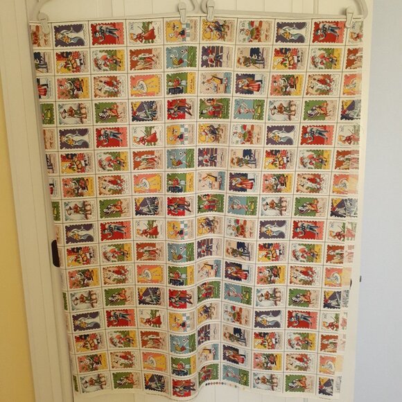 Alexander Henry "cartas marcadas" Cotton Fabric White Multi-Color 1 7/8 yards - Picture 3 of 11